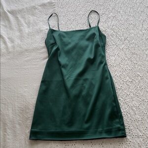 Elegant Green Satin Dress by Ten Babaton